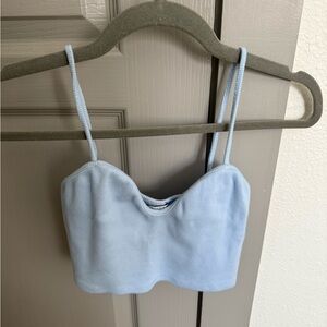 Zara Light Blue Crop Top